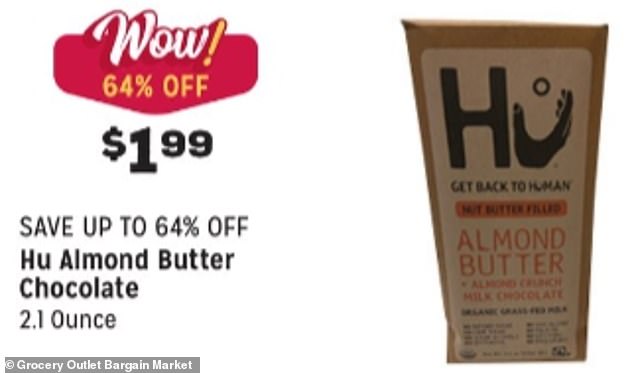 Hu's organic chocolate company sells candy bars for about $6, according to its website, but at Grocery Outlet Bargain Market one bar costs just $1.99