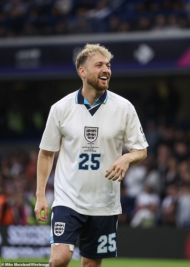 Sam took to the pitch at Stamford Bridge in London for the UNICEF 2024 event and was supported by his loving girlfriend