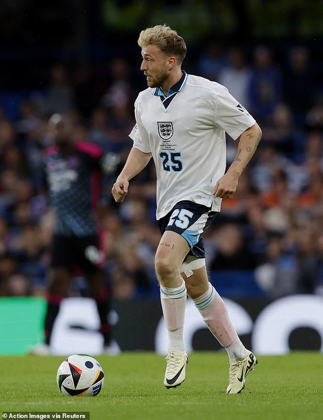 On Saturday, Sam revealed he had suffered an injury just hours before he was due to play in the famous Soccer Aid match