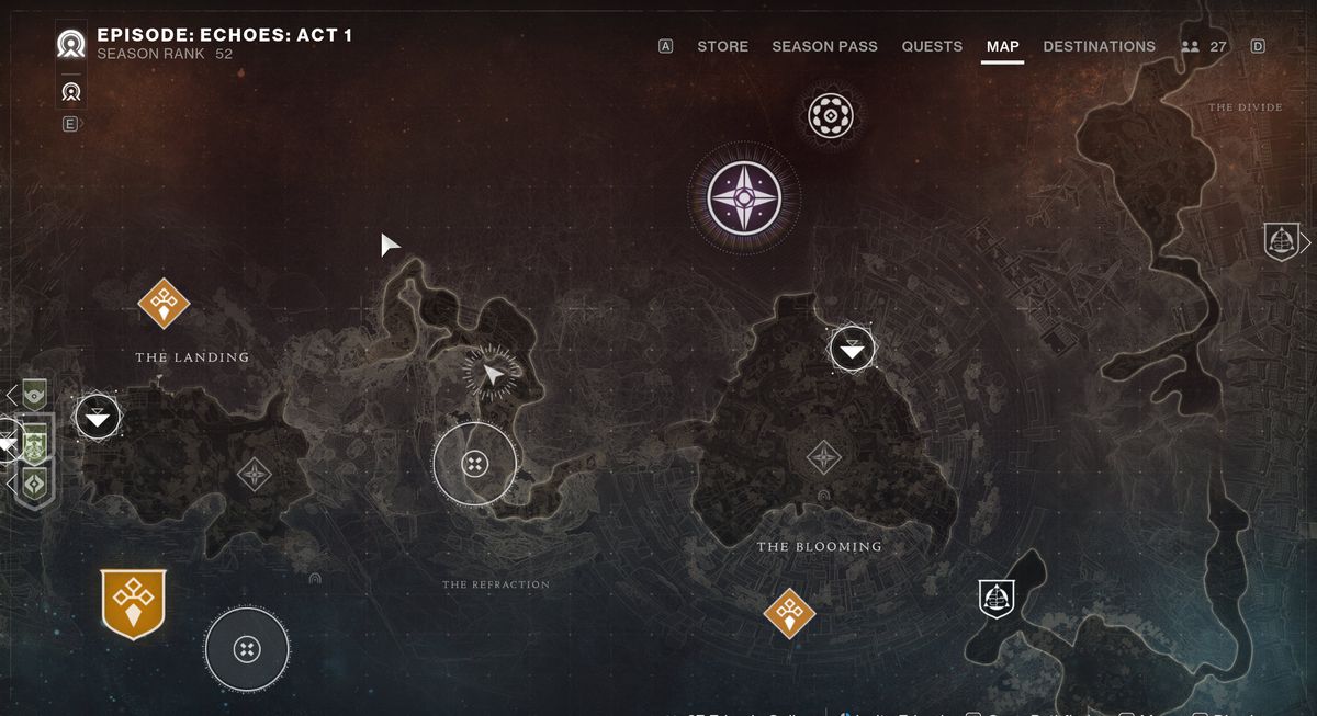 An image showing the Vision of the Traveler location