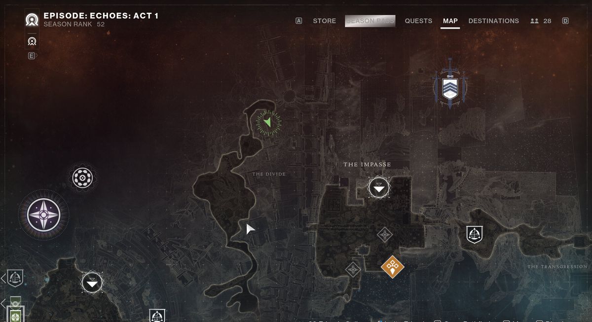 An image showing the Vision of the Traveler location