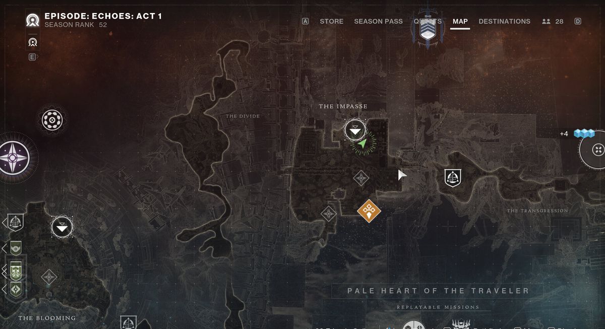 An image showing the Vision of the Traveler location