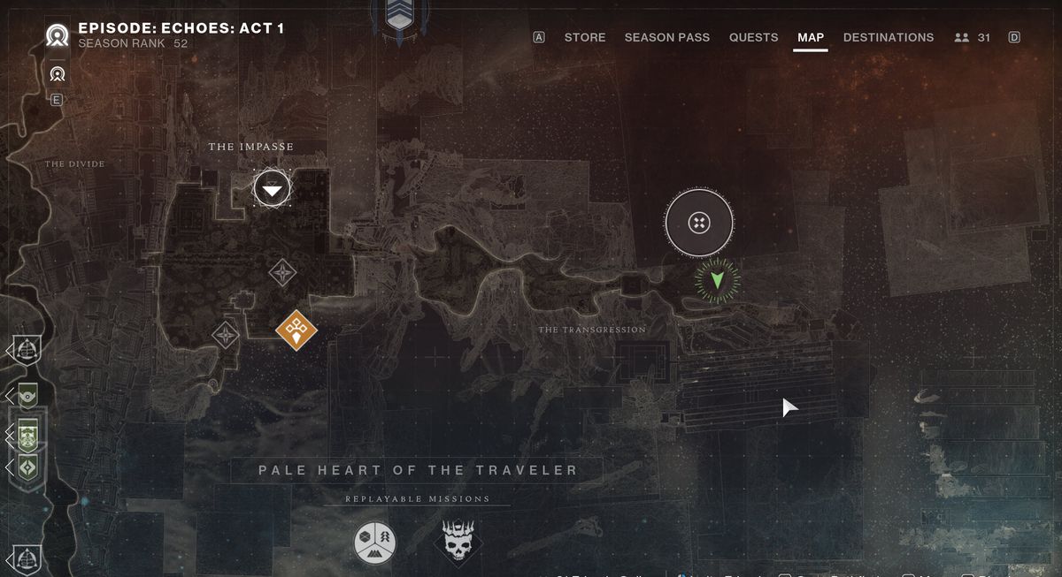 An image showing the Vision of the Traveler location