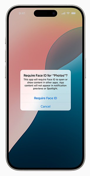 Users can also lock built-in apps like Mail, Messages, Notes, Phone, Photos and Safari that can only be opened with Face ID