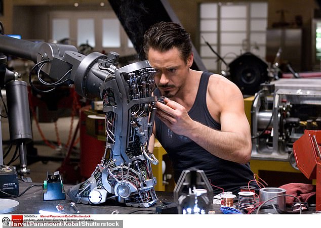 Ted Ryce has said that Robert Downey Jr.  thin and slim when they met prior to filming Iron Man (2008).  Ryce led the movie star through chest workouts, feet-up push-ups and split squats