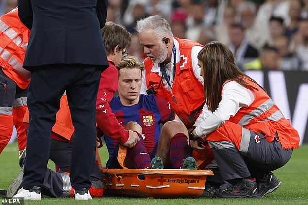 The midfielder has not played since suffering an ankle injury at El Classico in April