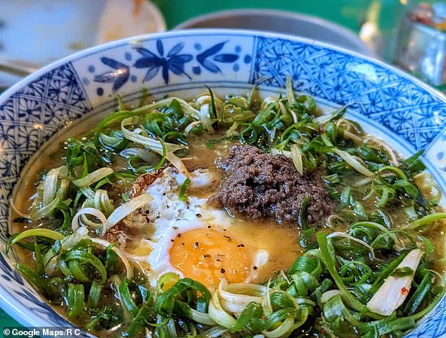 The Ramyun cradles a fried egg in crumbled beef Bulgogi with no shortage of scallions.