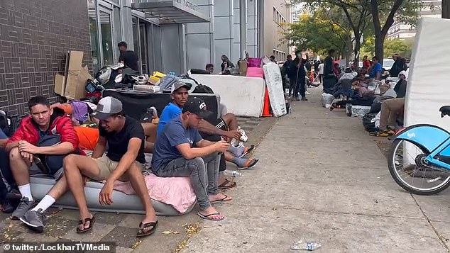 Migrants have taken over the city streets;  13,679 were counted as homeless 'sheltered newcomers', while 212 were counted as homeless 'unsheltered newcomers'