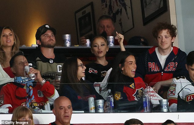 The couple had a rare date night while cheering on their home team this weekend