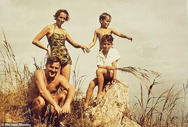 Dr.  Mosley (above right) pictured with his parents and brother in Hong Kong in 1962. His father, Bill, died at the age of 74 and never saw his grandchildren grow up