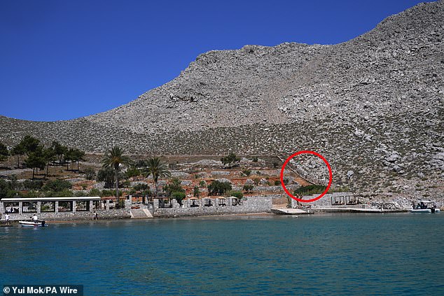 His body was discovered just 80 meters from a bar resort and security in Agia Marina