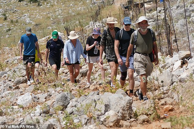 Friends and volunteers in Symi, Greece, where a search and rescue operation was underway for Dr.  Mosley