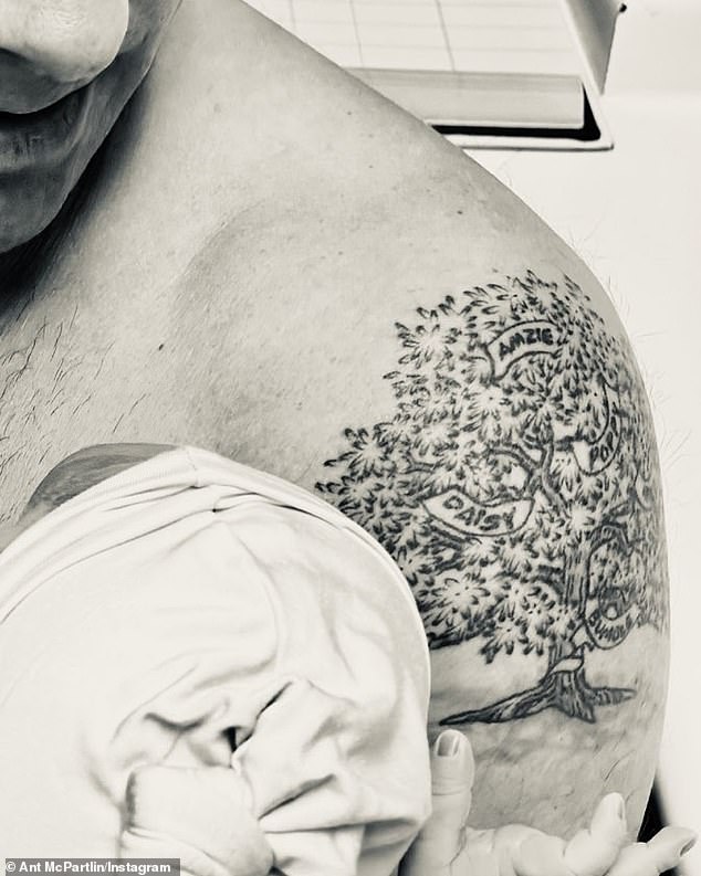 As well as welcoming his son last month, Ant also revealed his new tattoo, which pays tribute to his family, as the presenter cleared up claims he had 'rejected' Hurley in the body art