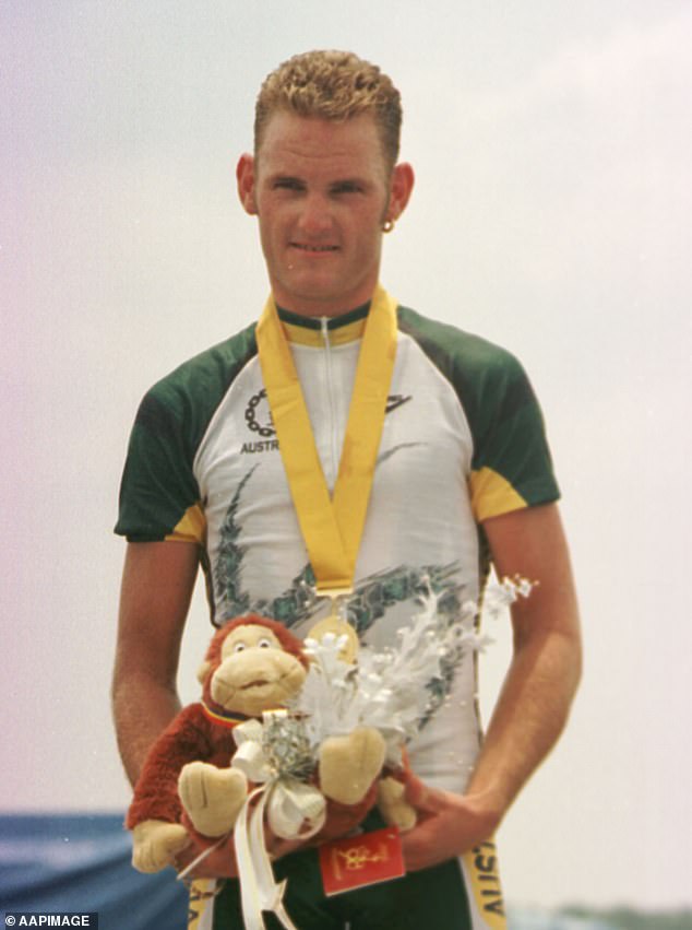 Jay Sweet won gold at the 1998 Commonwealth Games and was seen with a knife sticking through his hand after the incident on Monday