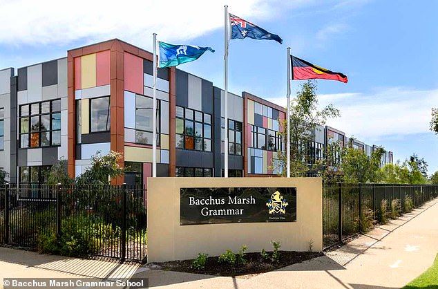 The headmaster of Bacchus Marsh Grammar (pictured) described the incident as 'horrible'