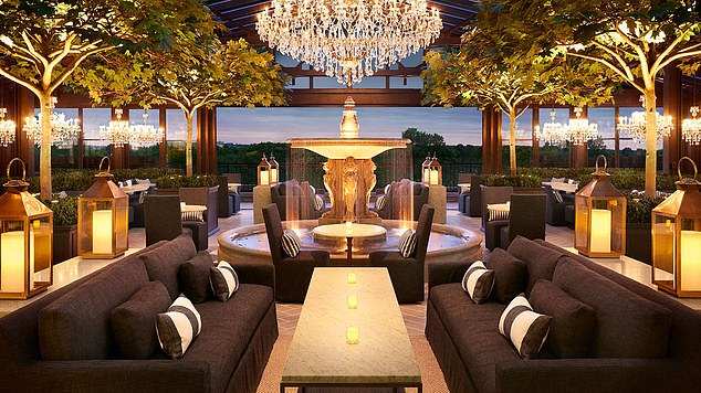 The chic American home furnishings company has several rooftop restaurants across the country and around the world.  (photo: the interior of the RH Rooftop Restaurant in Charlotte)
