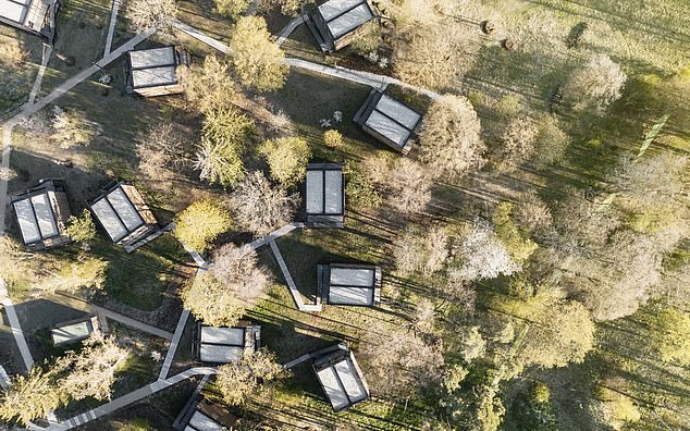 The site consists of a huge collection of hut-like structures, designed to have the feel of a village in a forest