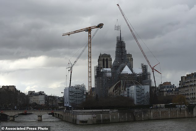 Other restoration efforts include an anti-fire fogging system under the cathedral's roof and the original cross has been recreated