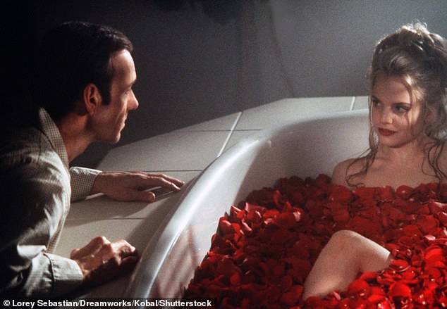 Spacey co-stars with Mena Suvari in Sam Mendes' 1999 Hollywood film American Beauty