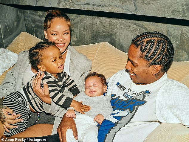 The Diamonds singer, 36, has sons RZA, two, and Riot, almost one, with her partner A$AP Rocky