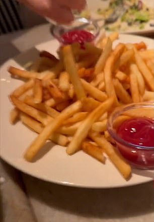 The family ordered fries