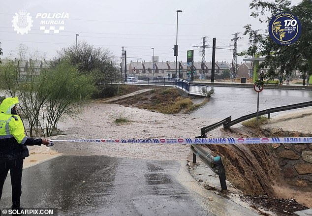 The region worst affected is Spain's eastern Levante area, which includes Valencia, Benidorm, Alicante and Murcia (pictured) – a popular area for British tourists