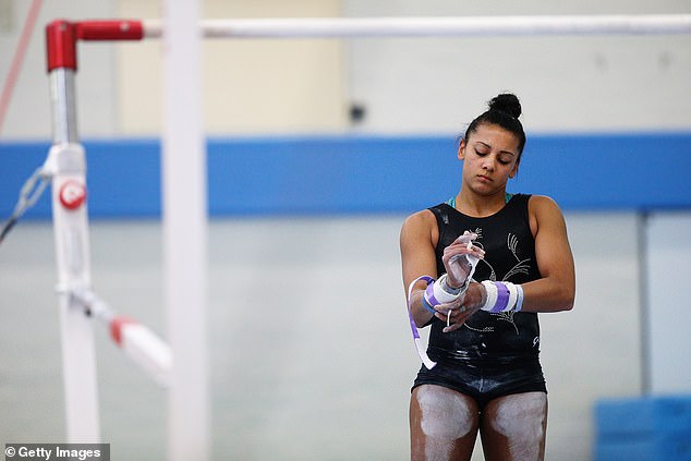 Downie, pictured at Lilleshall in 2016, previously told how she and her younger sister Ellie were physically and mentally abused while at the training center