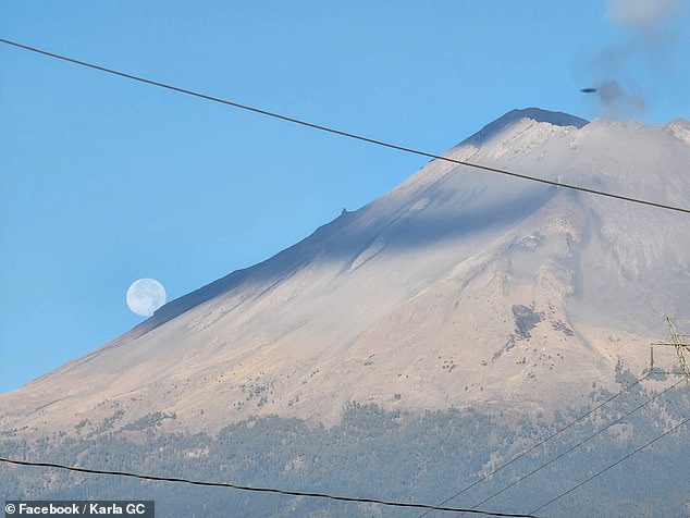 Luis Guerra, a resident of the city of Atlixco in central Mexico, photographed this image of an apparent UFO over Mexico's Popocatépetl volcano.  Sightings near these and other volcanoes have fueled speculation that the UFOs could come from a hidden underground base