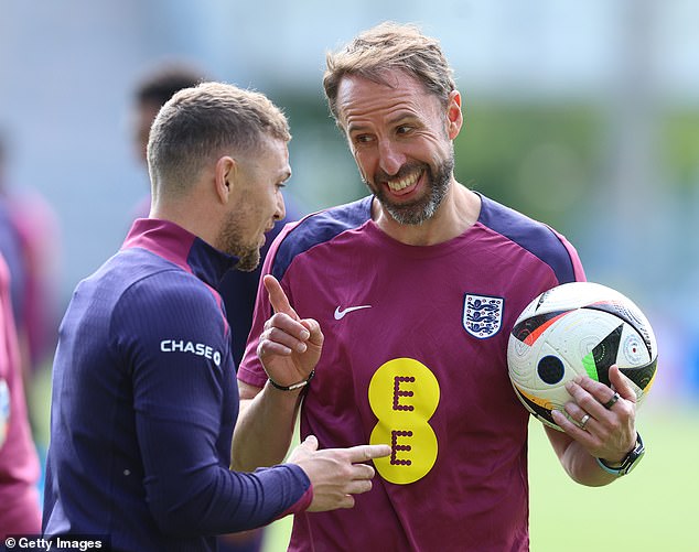 Southgate was in good spirits on a day it was reported he could leave as England boss at the end of the tournament