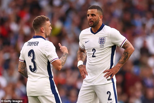 In their wake, players like Kieran Trippier (left) and Kyle Walker (right) will go a step further