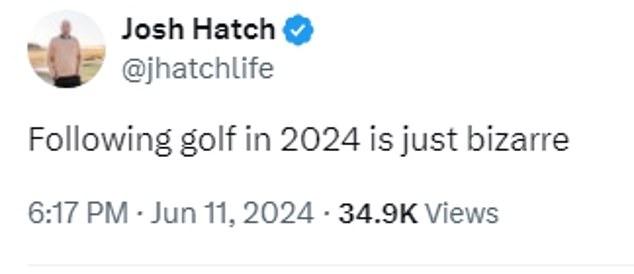 Other people were basking in the drama of the golf soap-esque 2024 season