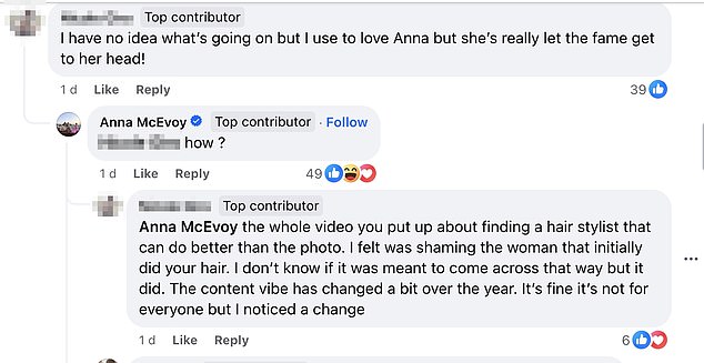 The woman admitted she was a fan of Anna, but believes she has changed since her appearance on the dating show in 2022