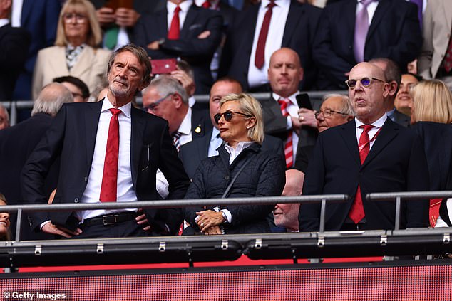 Ratcliffe (left) became co-owner of the club earlier this season and takes over management of Man United's football operations