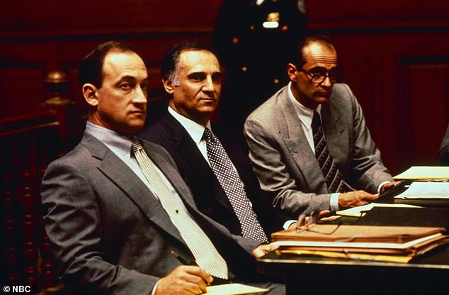 Tony can be seen here in the middle of the TV series Law & Order