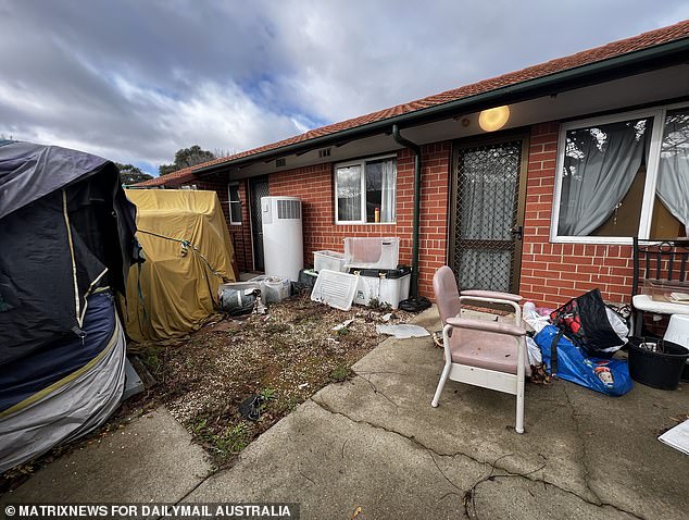 The house was strewn with rubble on Wednesday (photo)