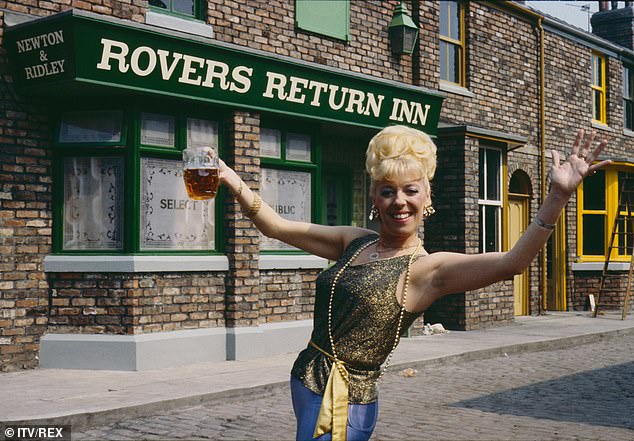 Julie first joined Corrie in 1966 and then left to pursue more acting training.  She returned in 1970 for 25 years until leaving in 1995, when 22 million viewers tuned in to see her final episode (pictured on soap in 1985)