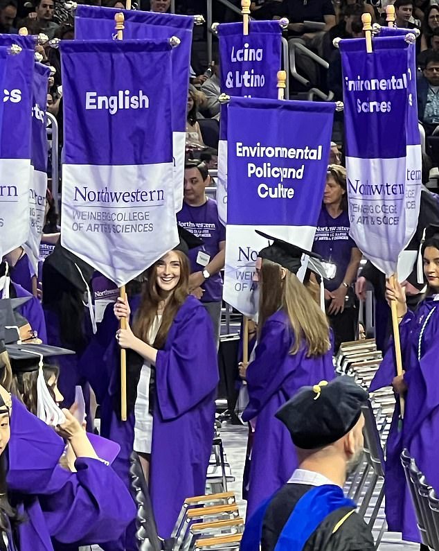 “This smart, gorgeous, beautiful and insightful young woman graduated from @northwesternu,” the Still Alice star wrote