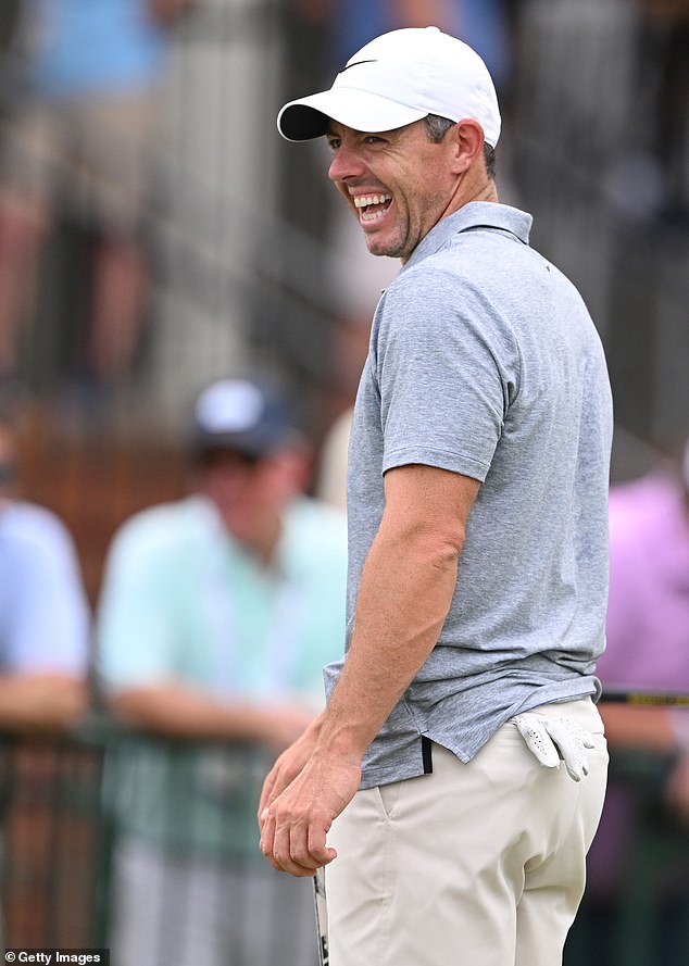 He looked in good spirits as he carried out his final preparations for the US Open at Pinehurst