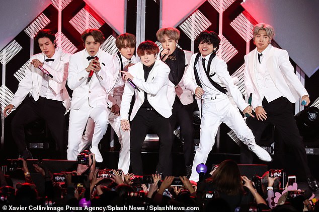 BTS performing at 102.7 KIIS FM's Jingle Ball 2019 held at The Forum on December 6, 2019 in Inglewood, Los Angeles