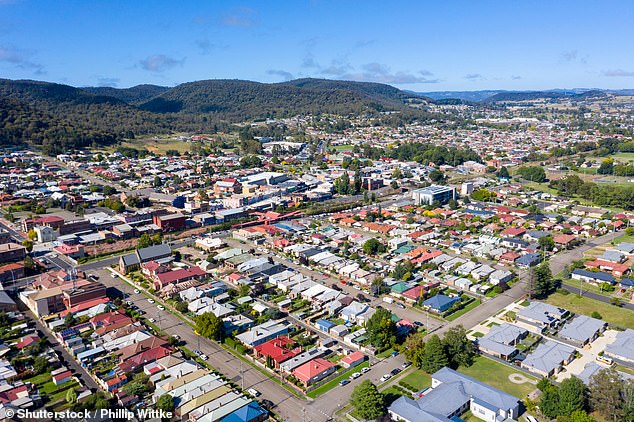 The town of Lithgow in New South Wales' central west (pictured) is tipped as one of the first sites for a nuclear power station if the Coalition wins the next federal election