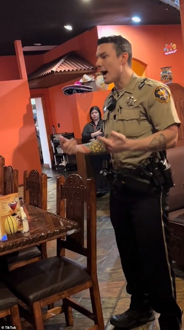 Before the situation could escalate further, security officers entered the restaurant.  They ordered all customers to get their food and leave the premises, but the woman continued to cause a scene