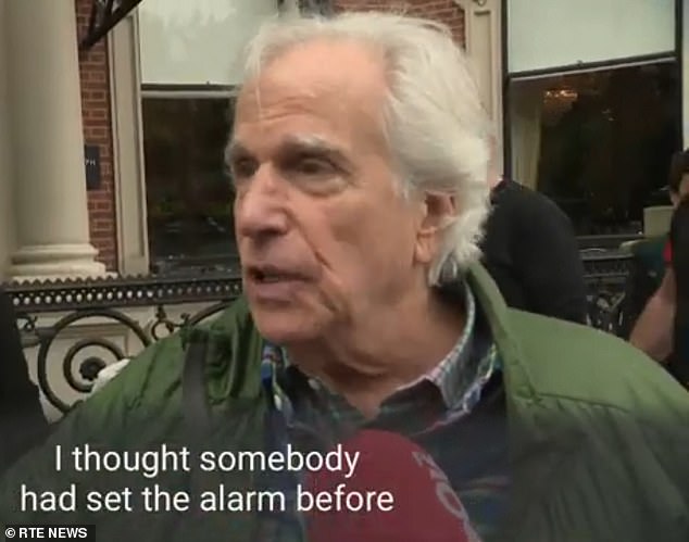 “Firefighters are some of my favorite people, firemen and firewomen,” he told RTE.  “They run in when other people run out.  I think their hands deserve to be shaken.”