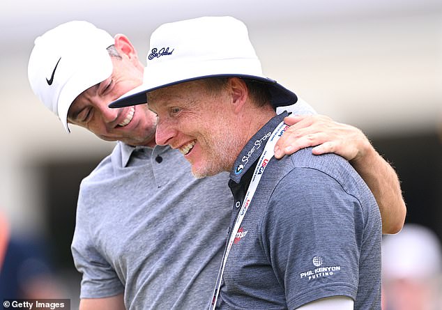McIlroy jokes with coach Phil Kenyon as he refines his preparations for third major of 2024