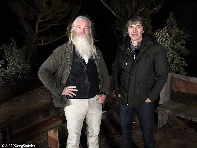 BBC presenter Professor Brian Cox (right) paid a fitting tribute to Greg on social media