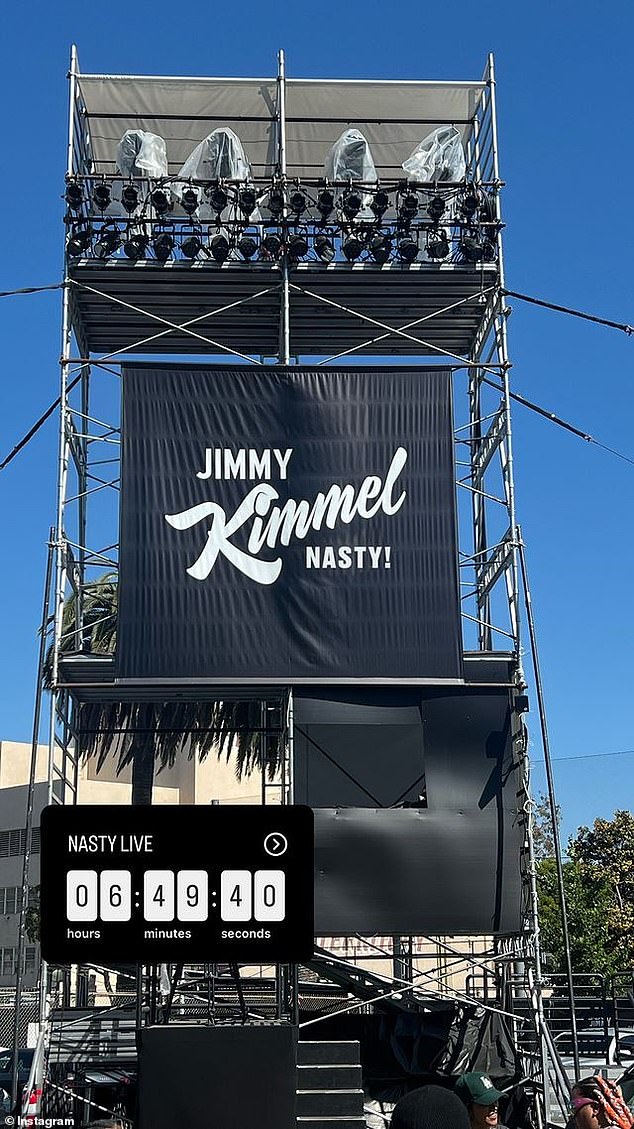 In her Instagram Story, the lyricist shared a countdown sticker ahead of her Kimmel performance