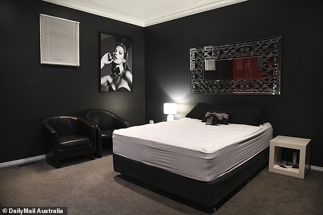 In the photo: one of the bedrooms in the former building of the footy great