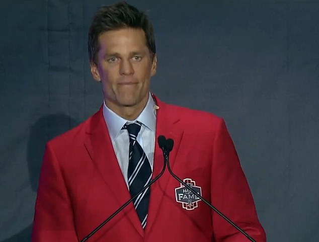 Brady's induction ceremony took place in front of 60,000 people at Gillette Stadium