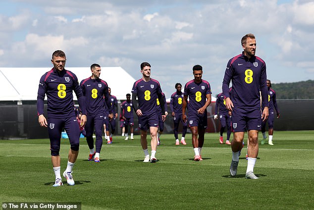 All 26 players took to the field in preparation for Sunday's opener against Serbia