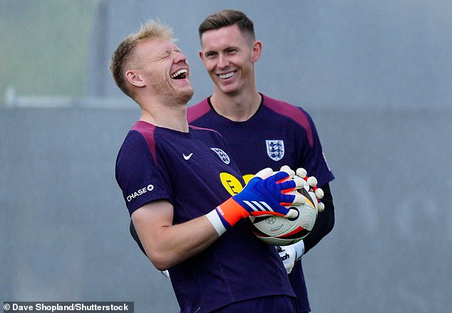 The mood was high in the camp as Aaron Ramsdale and Dean Henderson laughed