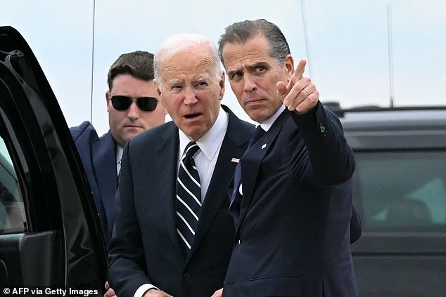 Biden briefly greeted his son Hunter in Delaware after the ruling, but pool reporters were too far away to question him